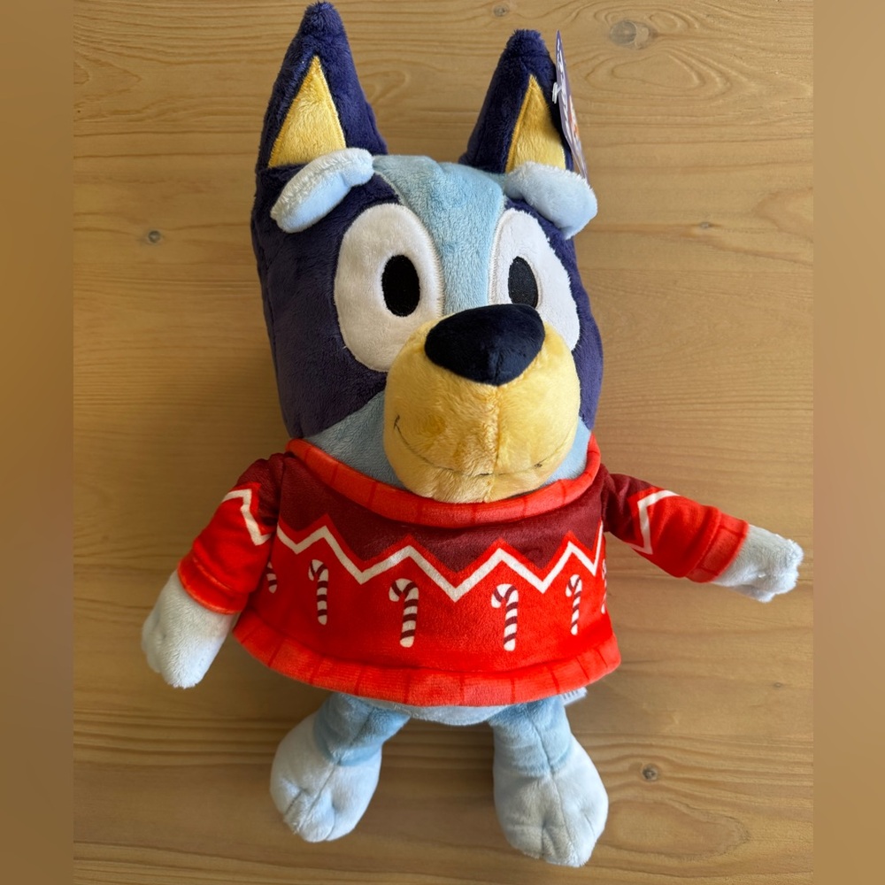 Bluey Christmas Sweater Plush Toy NWT